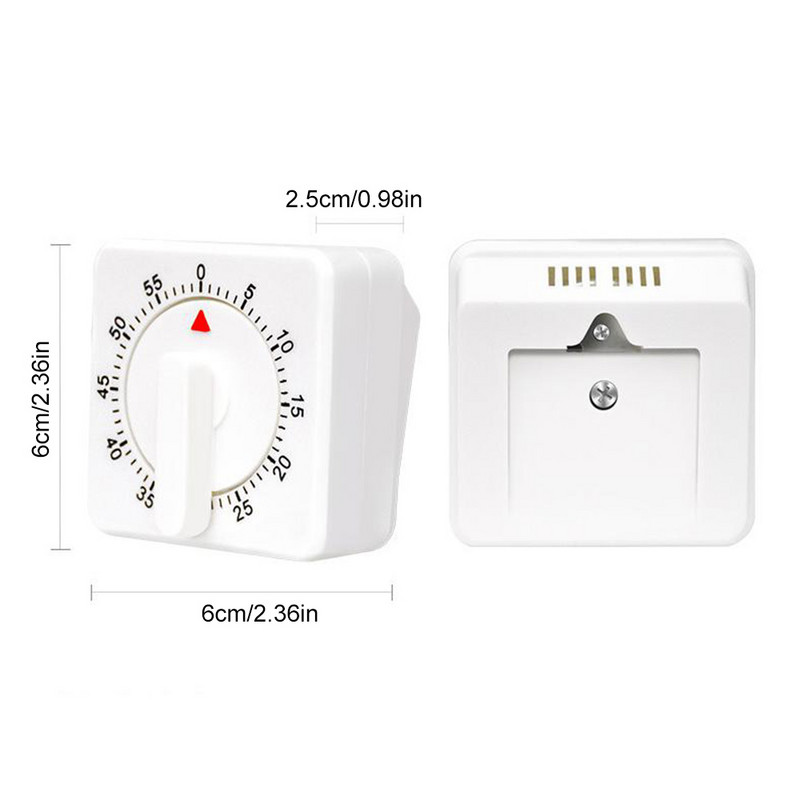 60-minutiline mehaaniline taimer, ruut, köök, toiduvalmistamine, küpsetamine, meeldetuletuskell, digitaalne õpe, koolitus, taimer, stopper