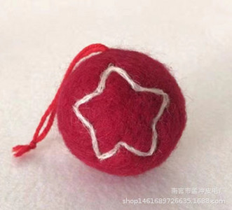 DIY Ziemassvētku eglītes rotājuma bumba Vilnas filcs Sniegpārsla Ziemassvētku eglītes rotājuma bumba Maza kulonu bumbiņas Ziemassvētku Polistirols