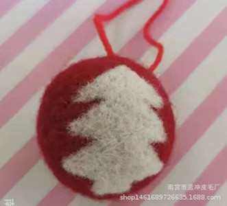 DIY Ziemassvētku eglītes rotājuma bumba Vilnas filcs Sniegpārsla Ziemassvētku eglītes rotājuma bumba Maza kulonu bumbiņas Ziemassvētku Polistirols