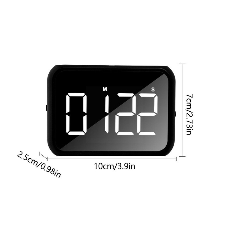 Digitālais ekrāns Virtuves taimeris Liels displejs Digitālais taimeris Miega skaitītājs Hronometrs Modinātājs Atpakaļskaitīšana Uz augšu Gatavošanas pulkstenis Squar R5k1
