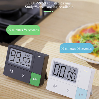 Φορητό μαγειρικό χρονόμετρο ψησίματος Χρονόμετρο συναγερμός Πρακτικό LCD Μαγνητικός Αθλητισμός Υπενθύμιση ήχου Αντίστροφη μέτρηση Κουζίνας Ψηφιακά