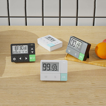 Φορητό μαγειρικό χρονόμετρο ψησίματος Χρονόμετρο συναγερμός Πρακτικό LCD Μαγνητικός Αθλητισμός Υπενθύμιση ήχου Αντίστροφη μέτρηση Κουζίνας Ψηφιακά