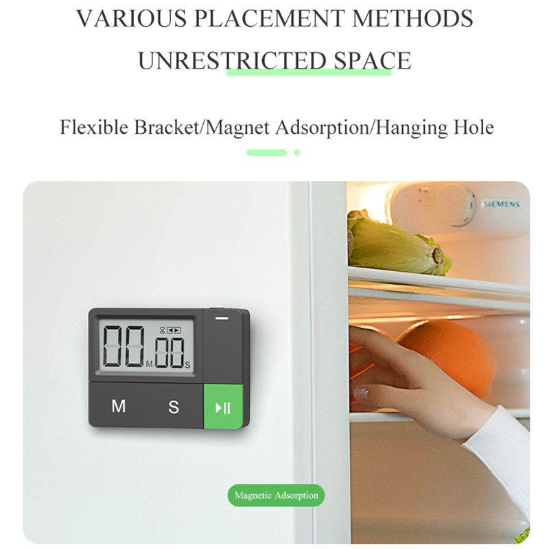 Преносим таймер за готвене, печене, хронометър, аларма, практичен LCD, магнитен, спортно изследване, звуково напомняне, кухненски таймери за обратно броене, цифров