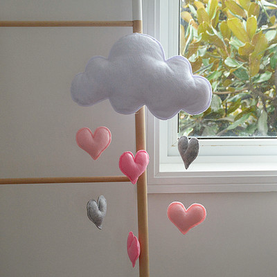 Mājas dekorēšana Ziemeļvalstu bērnu telts dekorēšana mākonis filcs lietus lāses kulons bērnu istabas kāzu dekors Smaidi fotografēšanas rekvizīti