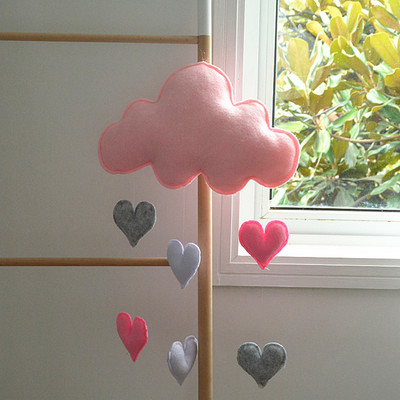 Mājas dekorēšana Ziemeļvalstu bērnu telts dekorēšana mākonis filcs lietus lāses kulons bērnu istabas kāzu dekors Smaidi fotografēšanas rekvizīti