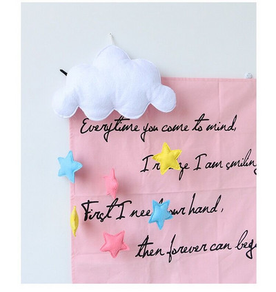 Mājas dekorēšana Ziemeļvalstu bērnu telts dekorēšana mākonis filcs lietus lāses kulons bērnu istabas kāzu dekors Smaidi fotografēšanas rekvizīti