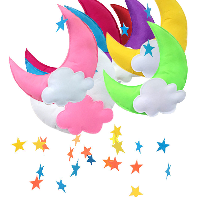 Mājas dekorēšana Ziemeļvalstu bērnu telts dekorēšana mākonis filcs lietus lāses kulons bērnu istabas kāzu dekors Smaidi fotografēšanas rekvizīti