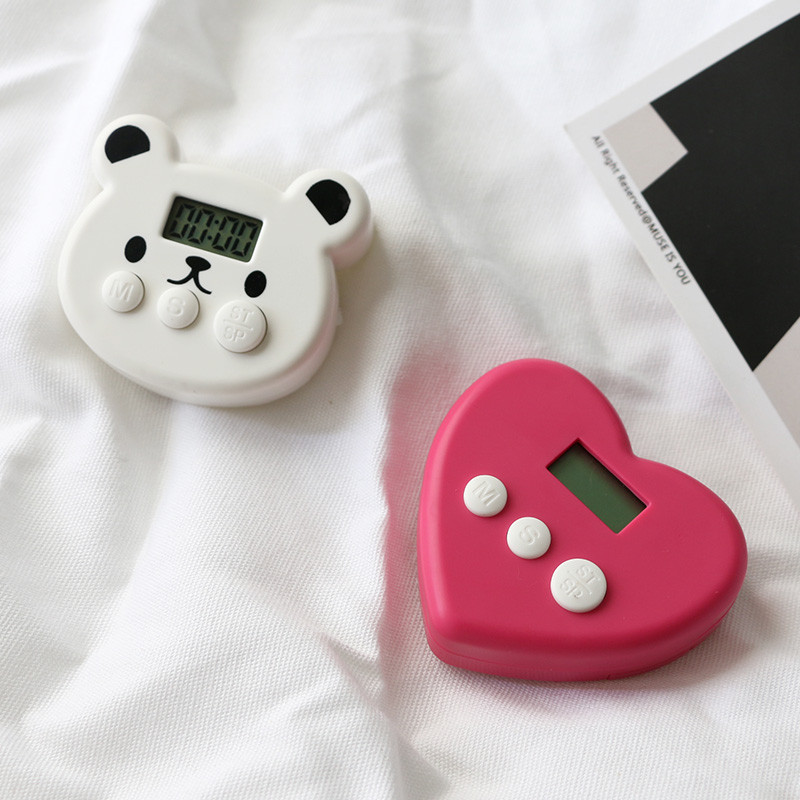 Lāča/sirds formas LCD digitālā virtuves atpakaļskaitīšana magnētiskais taimeris Atpakaļ Skaits uz augšu Modinātājs Virtuves sīkrīki Ēdienu gatavošanas rīki