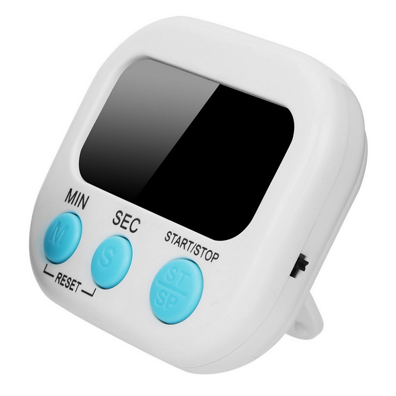 Mini digitālais virtuves taimeris Lieli cipari, skaļi trauksmes magnētiskais pamatnes statīvs ar lielu LCD displeju ēdiena gatavošanai un cepšanai sporta spēlēs