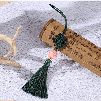 2 бр. Висококачествени мъниста от цветя на лотос Китайски възли Пискюли Направи си сам бижута Чанта за завеси Декоративни аксесоари Висулка Занаятчийски пискюли