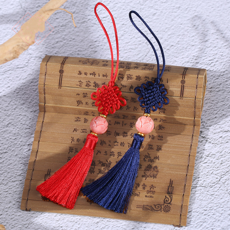 2Gb Augstas kvalitātes lotosa ziedu krelles ķīniešu mezgli pušķi DIY rotaslietas aizkaru soma Dekoratīvie aksesuāri Kulonu amatniecības pušķi