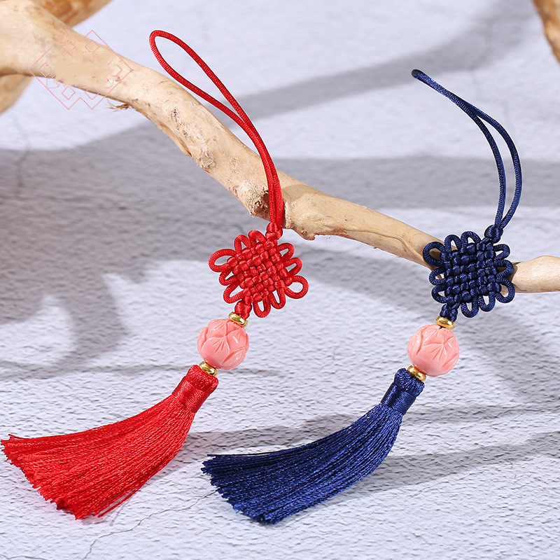 2Gb Augstas kvalitātes lotosa ziedu krelles ķīniešu mezgli pušķi DIY rotaslietas aizkaru soma Dekoratīvie aksesuāri Kulonu amatniecības pušķi