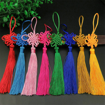 10PCS/Pack Цветни китайски възли Шиене на дрехи с пискюли Материали за декорация на дома Висулка Аксесоари за окачване на въже Направи си сам Консумативи за занаяти