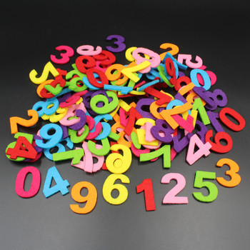 Детска азбука за ранно образование Ръчно изработен филц 50 бр. Микс цифрови букви Вълнени филцови подложки Занаяти от плат Кръпки за изучаване на имена