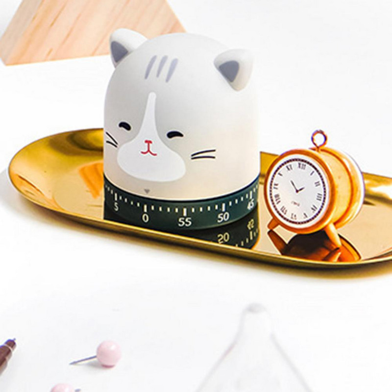 Mehāniskais modinātāja taimeris mājām multfilmas cūciņa/kaķa/lapsas gatavošana virtuves laika skaitīšana gatavošana cepšana cepšana virtuves rīki