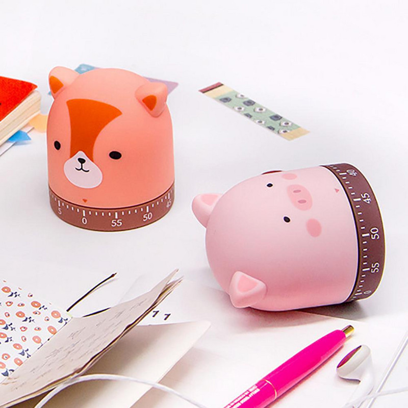 Mehāniskais modinātāja taimeris mājām multfilmas cūciņa/kaķa/lapsas gatavošana virtuves laika skaitīšana gatavošana cepšana cepšana virtuves rīki