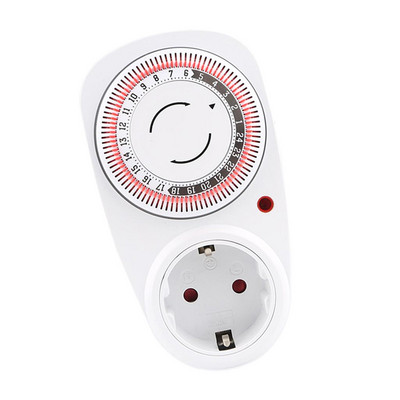 24 stundu mehāniskais izejas taimeris Mājas ierīces intervāls Pulkstenis sienas plāksne EU