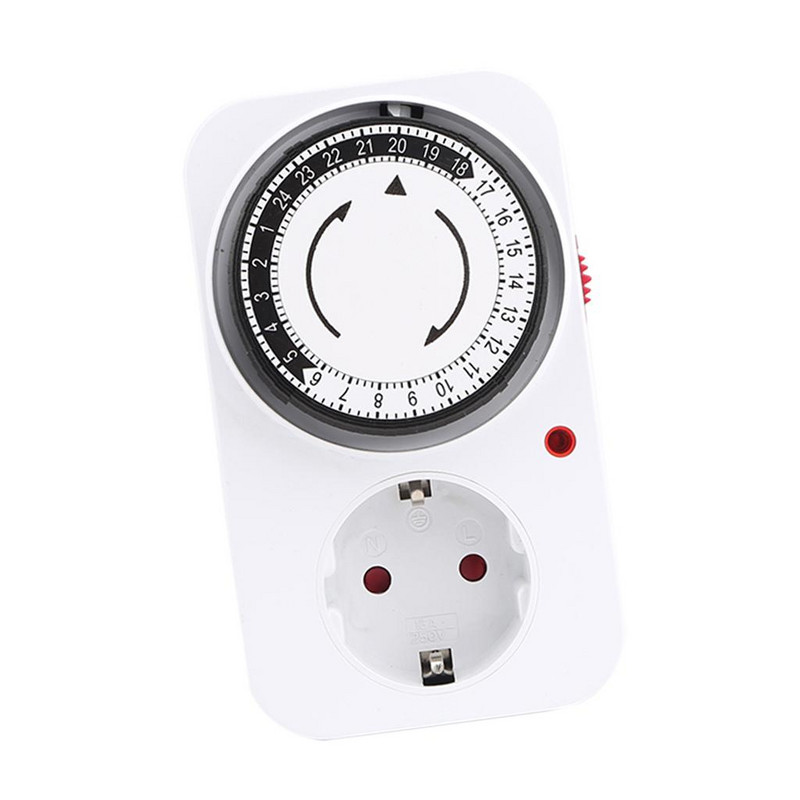 24 stundu mehāniskais izejas taimeris Mājas ierīces intervāls Pulkstenis sienas plāksne EU