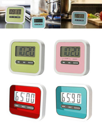 Χρονοδιακόπτης κουζίνας Ψηφιακός χρονοδιακόπτης Εγχειρίδιο Αντίστροφης μέτρησης Ξυπνητήρι Μηχανικός χρονοδιακόπτης μαγειρέματος με οθόνη LCD για εργαλεία μαγειρέματος ψησίματος
