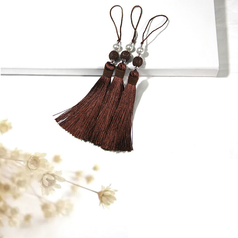 1gab Pušķu bārkstis Apdare DIY Amatniecības pušķi piekarināmi atslēgu pušķi Šūšanas istabas aizkaru aksesuāri Pušķi lente