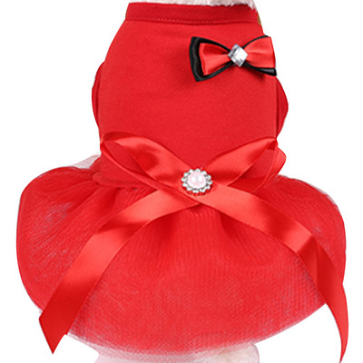 Jaukas suņu kleitas Mājdzīvnieku kucēns Bowknot Marle Svārki Sequin Princeses Apģērbs Apģērbs Suņu piederumi