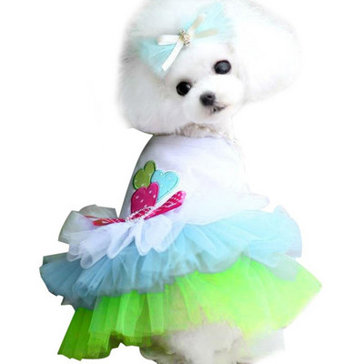 Jaukas suņu kleitas Mājdzīvnieku kucēns Bowknot Marle Svārki Sequin Princeses Apģērbs Apģērbs Suņu piederumi