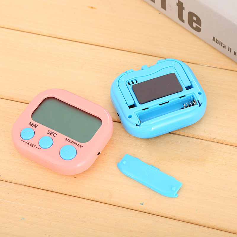 1 gab Digitālais taimeris Jauns Magnētiskais LCD digitālais virtuves atpakaļskaitīšanas taimeris Signalizācijas statīvs Virtuves taimeris Praktisks gatavošanas taimeris Modinātājs