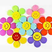 TN 22cm Krāsains ziedu sienu uzlīmes Biezs filca audums Bērnudārza apdare Neausts pakaramais Ziedu Amatniecības aksesuāri DIY