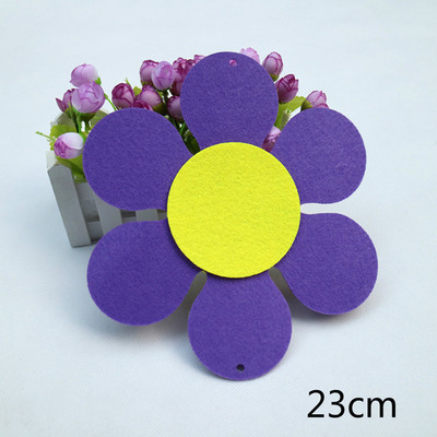 TN 22cm Krāsains ziedu sienu uzlīmes Biezs filca audums Bērnudārza apdare Neausts pakaramais Ziedu Amatniecības aksesuāri DIY