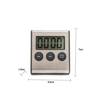 Цифров таймер Таймери за минути и секунди LCD цифров екран Будилник Часовник за готвене Обратно броене Хронометър Кухненски аксесоари