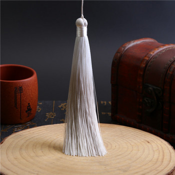 Полиестерен копринен пискюл с ресни, 13 см дълъг пискюл за сватбена декорация на дома Направи си сам Аксесоари за шиене на завеси