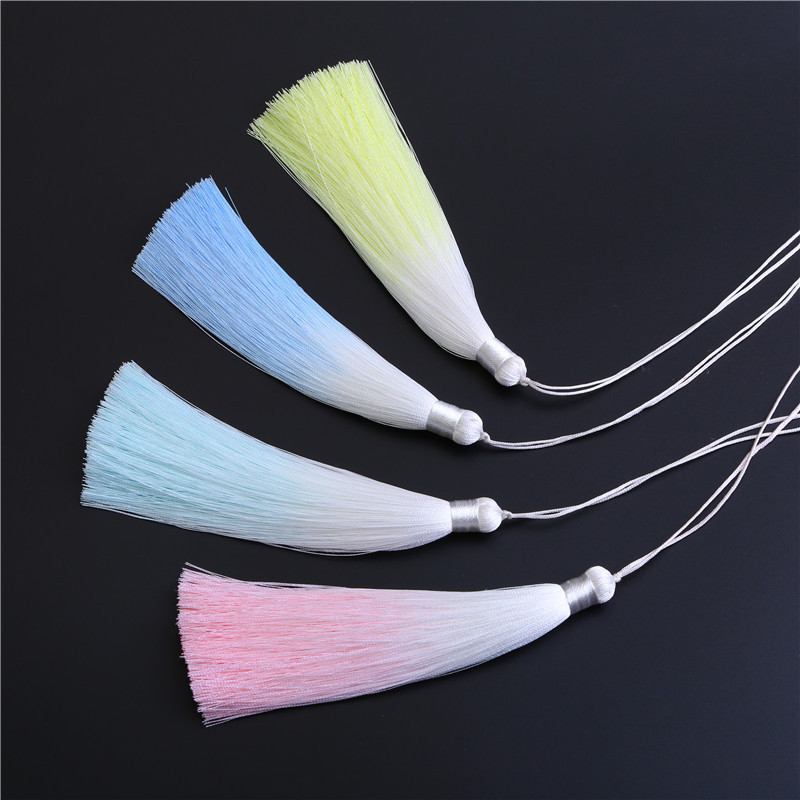 Poliestera zīda pušķis bārkstis Apdare 13cm garš pušķis kāzu mājas dekorēšanai DIY šūšanas aizkari Aksesuāri