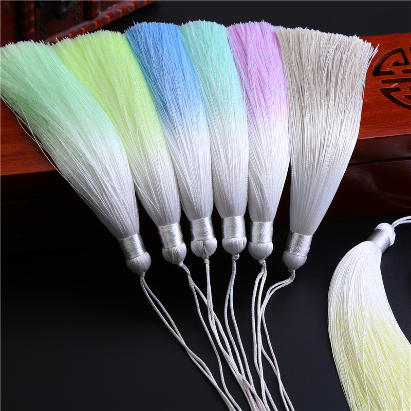 Poliestera zīda pušķis bārkstis Apdare 13cm garš pušķis kāzu mājas dekorēšanai DIY šūšanas aizkari Aksesuāri