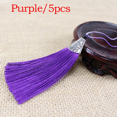 Zīda pušķis Atslēgu Auskari Rotaslietas Atradumi Sastāvdaļas Iekarināmais Snīpis Padarīt piekarināmus Rotājumus 8cm 5gab