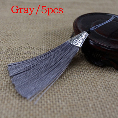 Zīda pušķis Atslēgu Auskari Rotaslietas Atradumi Sastāvdaļas Iekarināmais Snīpis Padarīt piekarināmus Rotājumus 8cm 5gab