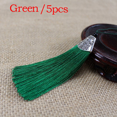 Zīda pušķis Atslēgu Auskari Rotaslietas Atradumi Sastāvdaļas Iekarināmais Snīpis Padarīt piekarināmus Rotājumus 8cm 5gab