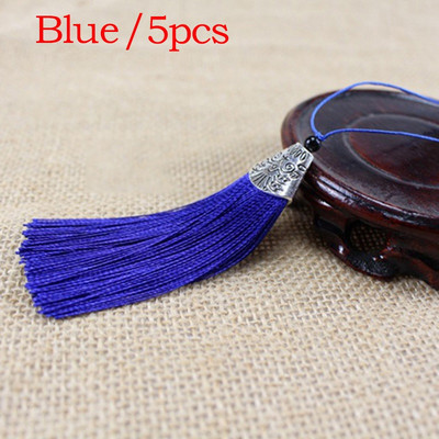 Zīda pušķis Atslēgu Auskari Rotaslietas Atradumi Sastāvdaļas Iekarināmais Snīpis Padarīt piekarināmus Rotājumus 8cm 5gab