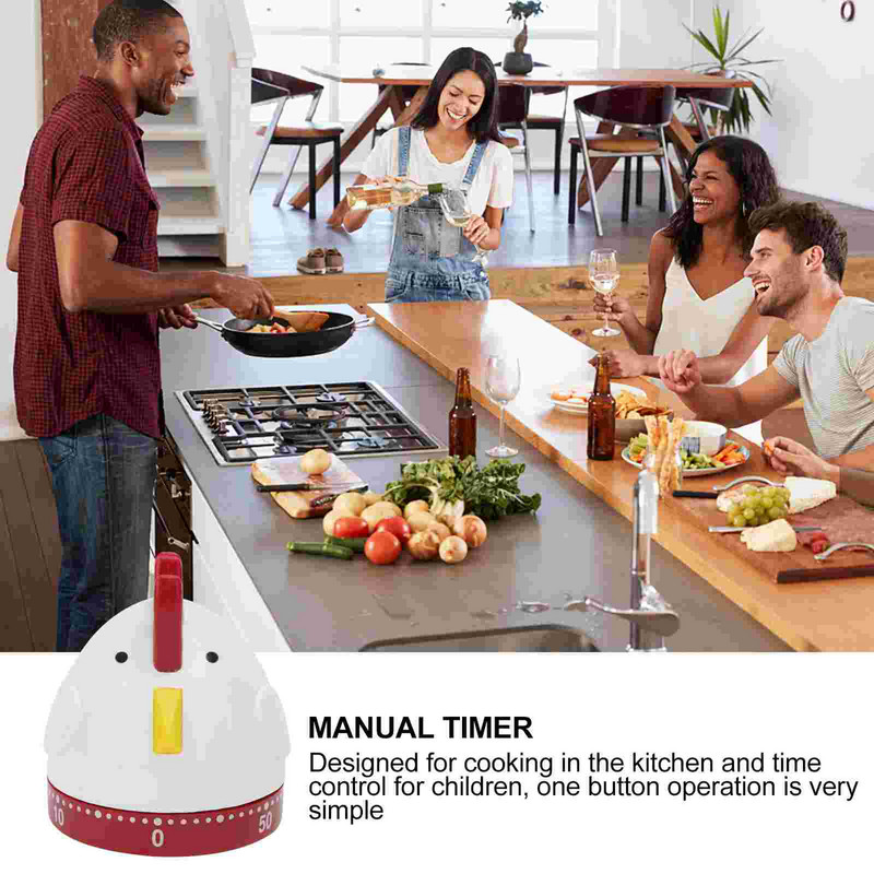 Taimeris Virtuve Gatavošana Atpakaļskaitīšana Cepšanas Atgādinājums Modinātājs Mehāniskais Pulkstenis Vistas Rotējoša minūte Dzīvnieks Digitāli Uz augšu Elektroniska