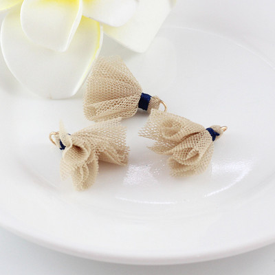 10Gb/Pack 25MM Mini Color Network Marle Pušķi Auskari Rotaslietas Kulons Apģērba Dekorācijas Aksesuāri Materiāls DIY Amatniecības piederumi