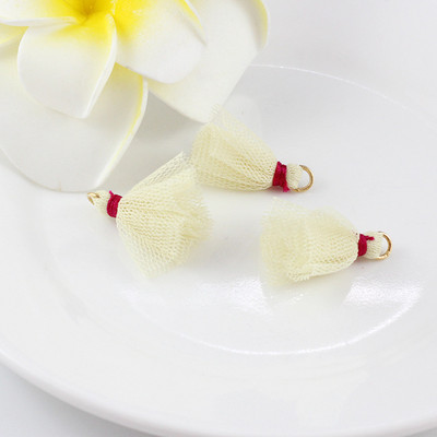 10Gb/Pack 25MM Mini Color Network Marle Pušķi Auskari Rotaslietas Kulons Apģērba Dekorācijas Aksesuāri Materiāls DIY Amatniecības piederumi