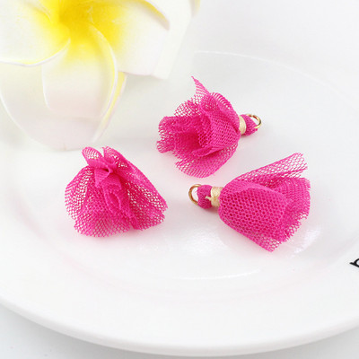 10Gb/Pack 25MM Mini Color Network Marle Pušķi Auskari Rotaslietas Kulons Apģērba Dekorācijas Aksesuāri Materiāls DIY Amatniecības piederumi