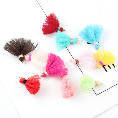 10Gb/Pack 25MM Mini Color Network Marle Pušķi Auskari Rotaslietas Kulons Apģērba Dekorācijas Aksesuāri Materiāls DIY Amatniecības piederumi