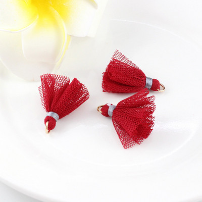 10Gb/Pack 25MM Mini Color Network Marle Pušķi Auskari Rotaslietas Kulons Apģērba Dekorācijas Aksesuāri Materiāls DIY Amatniecības piederumi