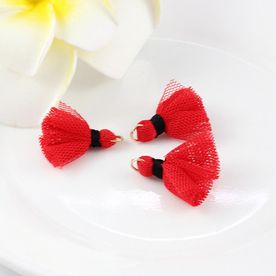 10Gb/Pack 25MM Mini Color Network Marle Pušķi Auskari Rotaslietas Kulons Apģērba Dekorācijas Aksesuāri Materiāls DIY Amatniecības piederumi