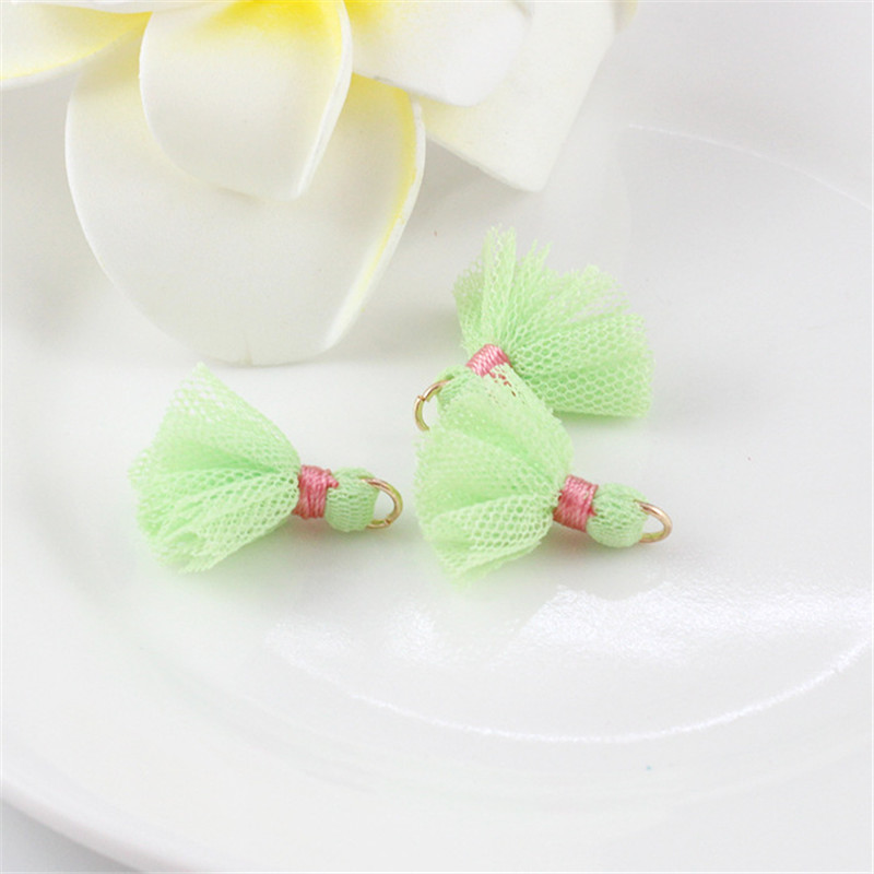 10Gb/Pack 25MM Mini Color Network Marle Pušķi Auskari Rotaslietas Kulons Apģērba Dekorācijas Aksesuāri Materiāls DIY Amatniecības piederumi