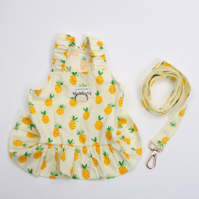 Нова флорална рокля за куче котка и подходяща каишка котка кученце пролет/лято дрехи 3 цвята 5 размера