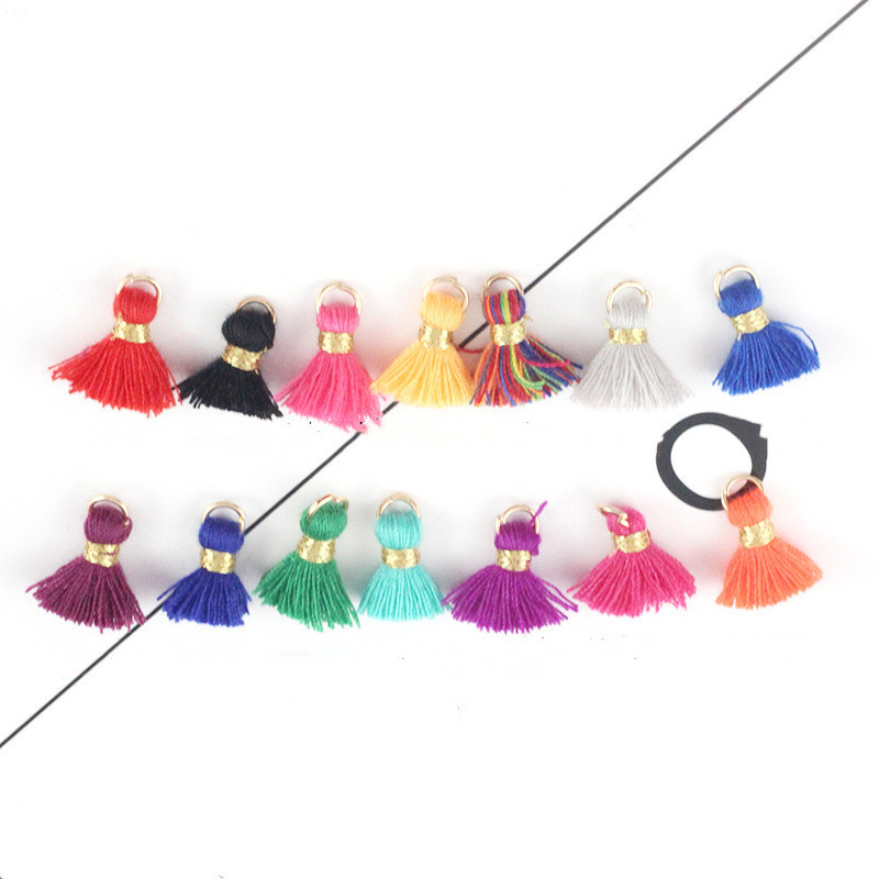 10Gb/Pack 12MM Mini Color Kokvilnas Pušķi Auskari Rotaslietas Kulons Apģērba Dekorācijas Piederumi Materiāli DIY Amatniecības piederumi