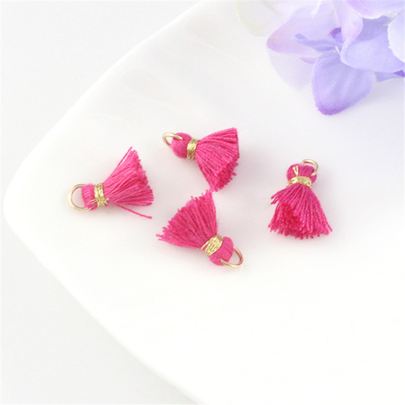 10Gb/Pack 12MM Mini Color Kokvilnas Pušķi Auskari Rotaslietas Kulons Apģērba Dekorācijas Piederumi Materiāli DIY Amatniecības piederumi