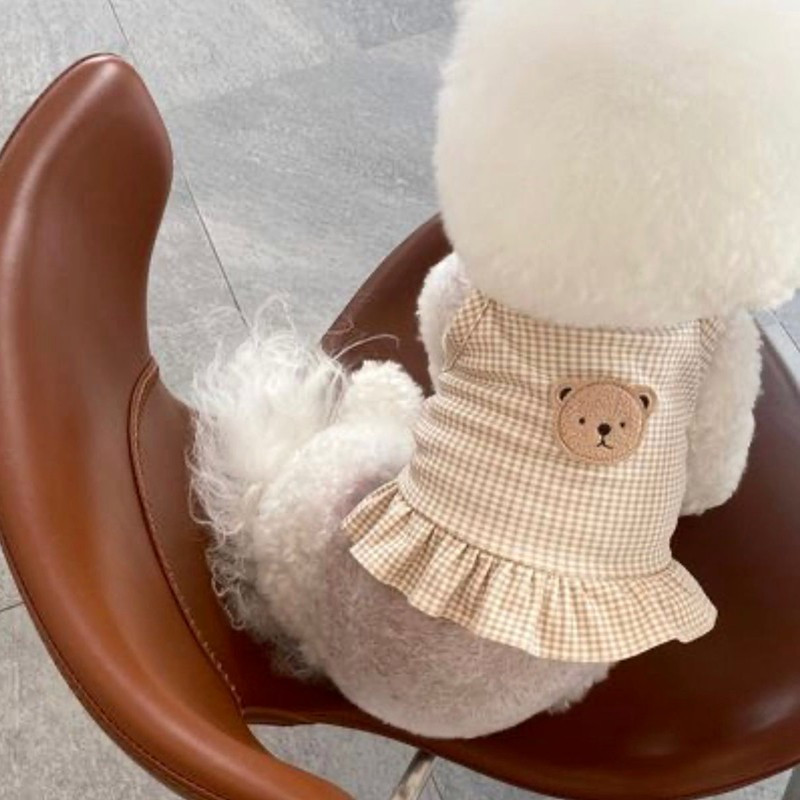 Jauks lācis Mājdzīvnieki Suņi Kaķi Apģērbs Vasaras Plānas Suņiem Kleita Svārki Princesēm Suņiem Pārim Apģērbs Čivavas Jorkšīras kucēns Perro