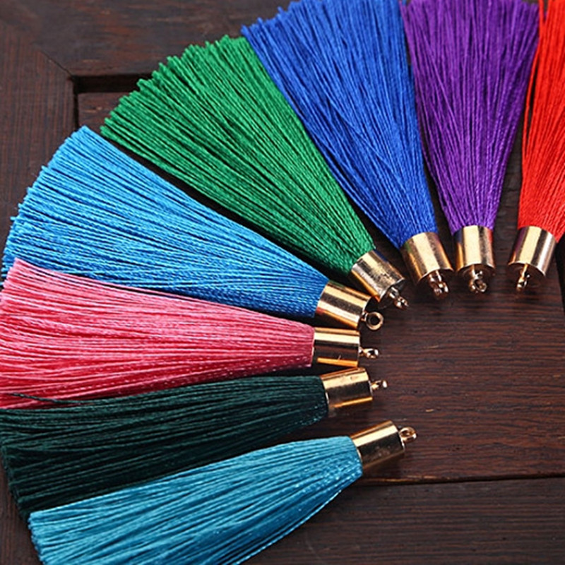 10-30Gb Metāla vāciņš Zīda pušķis Apdare Bārkstis DIY Auskari Atslēgu piekariņi Juvelierizstrādājumi Dekoratīvie aksesuāri Aizkaru kuloni Amatniecības pušķi